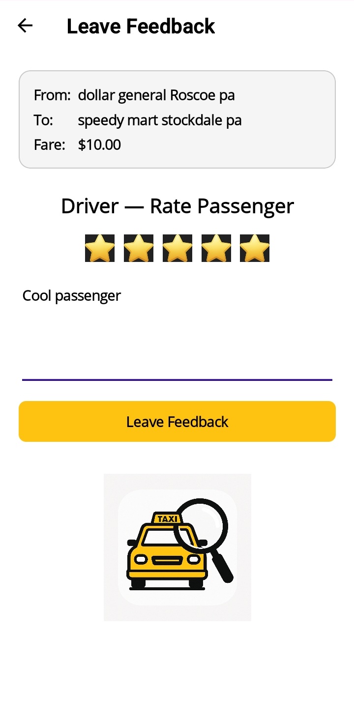 Driver rates passenger screenshot